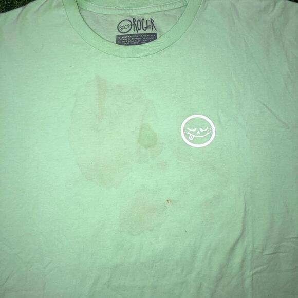 Mint Green Roger Skate Co. Smile/Scorpion Logo Graphic Tee - Picture 3 of 5